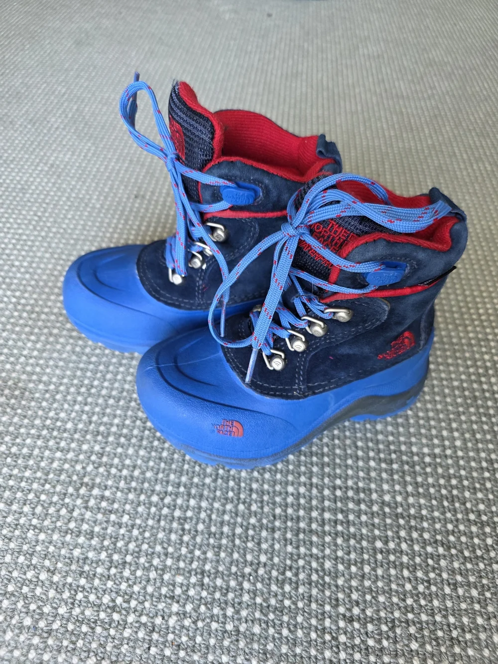 The North Face Kids Blue and Red Snow Boots